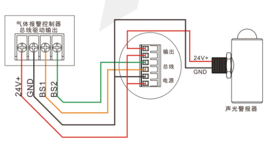 可燃?xì)怏w探測器接線